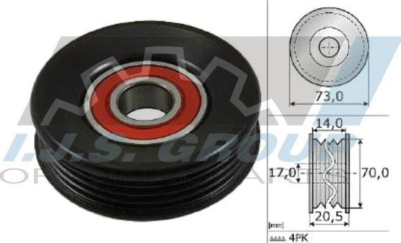 IJS GROUP 93-1486 - Pulley, v-ribbed belt autospares.lv