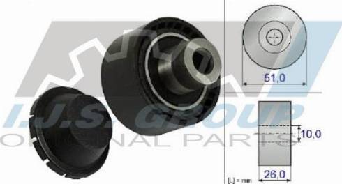 IJS GROUP 93-1305 - Pulley, v-ribbed belt autospares.lv