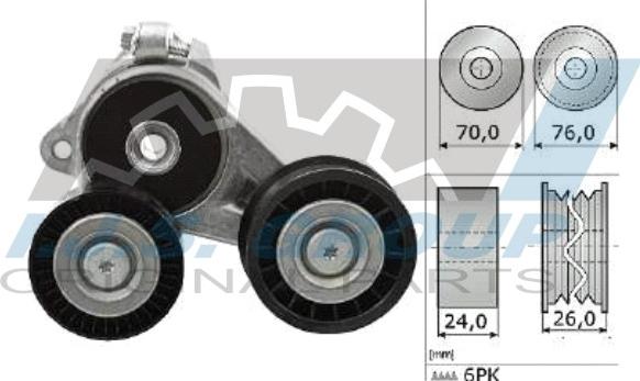 IJS GROUP 93-1334 - Belt Tensioner, v-ribbed belt autospares.lv