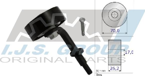 IJS GROUP 93-1281 - Pulley, v-ribbed belt autospares.lv