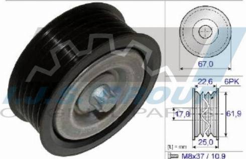 IJS GROUP 93-2081 - Pulley, v-ribbed belt autospares.lv