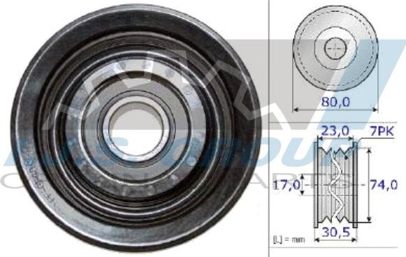 IJS GROUP 93-2105 - Pulley, v-ribbed belt autospares.lv