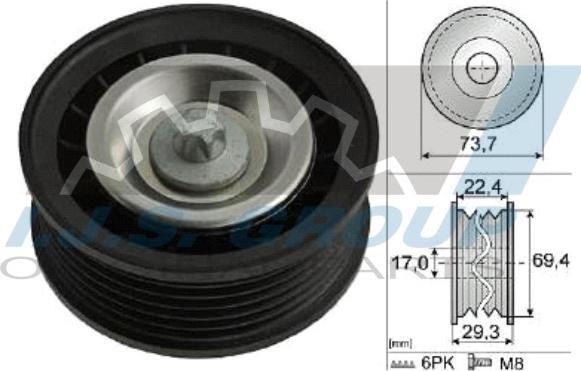 IJS GROUP 93-2185 - Pulley, v-ribbed belt autospares.lv