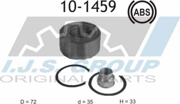 IJS GROUP 10-1459 - Wheel hub, bearing Kit autospares.lv