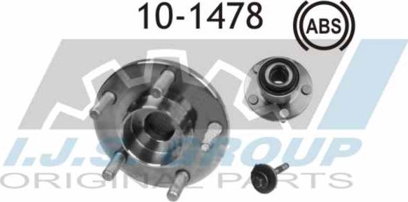 IJS GROUP 10-1478 - Wheel hub, bearing Kit autospares.lv