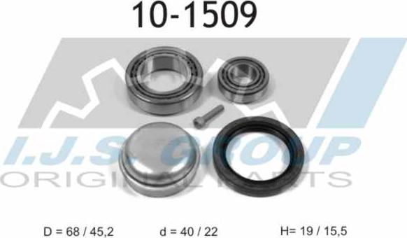 IJS GROUP 10-1509 - Wheel hub, bearing Kit autospares.lv