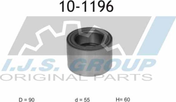 IJS GROUP 10-1196 - Wheel hub, bearing Kit autospares.lv