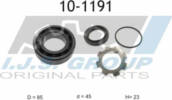 IJS GROUP 10-1191 - Wheel hub, bearing Kit autospares.lv