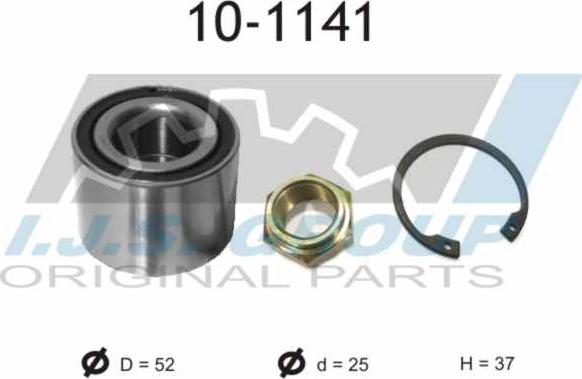 IJS GROUP 10-1141 - Wheel hub, bearing Kit autospares.lv