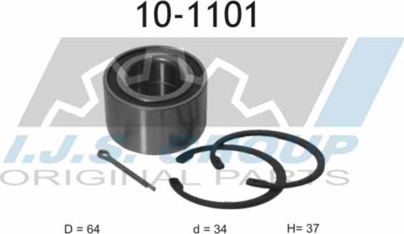 IJS GROUP 10-1101 - Wheel hub, bearing Kit autospares.lv