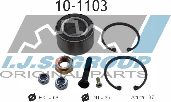 IJS GROUP 10-1103 - Wheel hub, bearing Kit autospares.lv