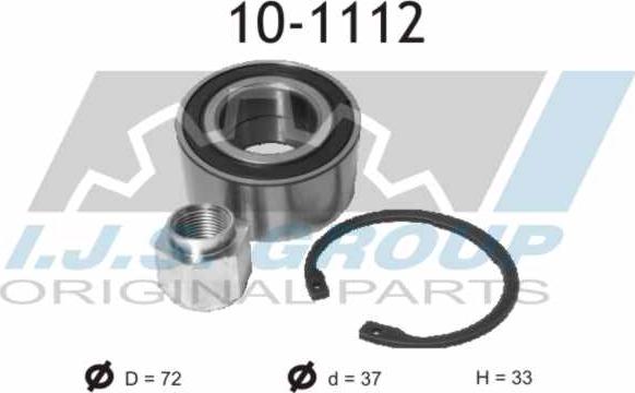 IJS GROUP 10-1112 - Wheel hub, bearing Kit autospares.lv