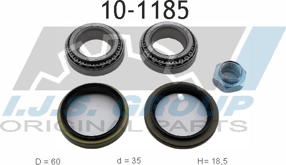 IJS GROUP 10-1185 - Wheel hub, bearing Kit autospares.lv