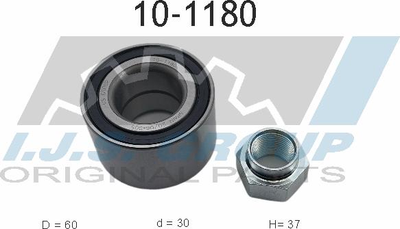 IJS GROUP 10-1180 - Wheel hub, bearing Kit autospares.lv