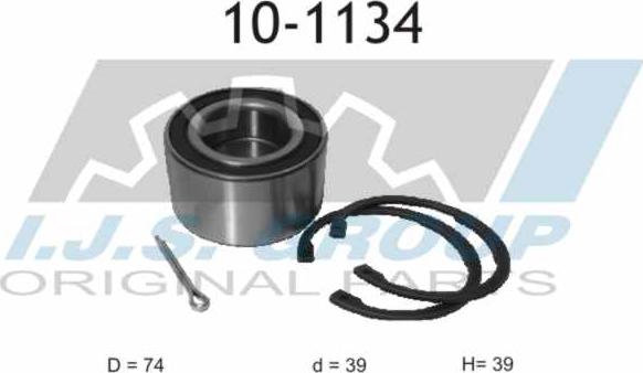 IJS GROUP 10-1134 - Wheel hub, bearing Kit autospares.lv