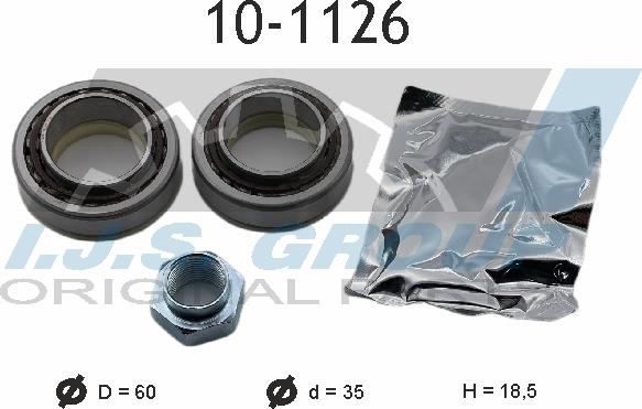 IJS GROUP 10-1126 - Wheel hub, bearing Kit autospares.lv