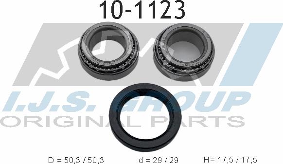 IJS GROUP 10-1123 - Wheel hub, bearing Kit autospares.lv