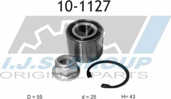 IJS GROUP 10-1127 - Wheel hub, bearing Kit autospares.lv