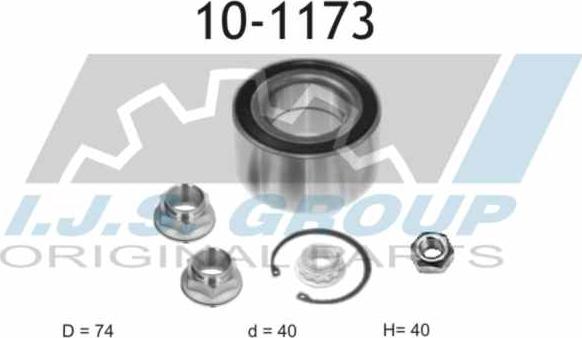 IJS GROUP 10-1173 - Wheel hub, bearing Kit autospares.lv