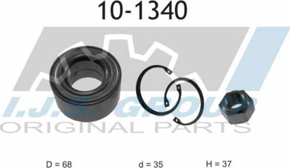 IJS GROUP 10-1340 - Wheel hub, bearing Kit autospares.lv