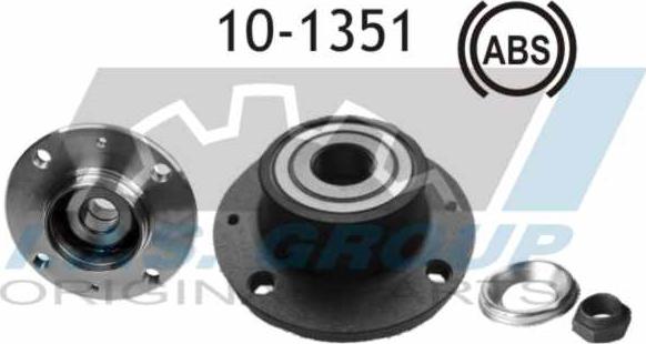 IJS GROUP 10-1351 - Wheel hub, bearing Kit autospares.lv