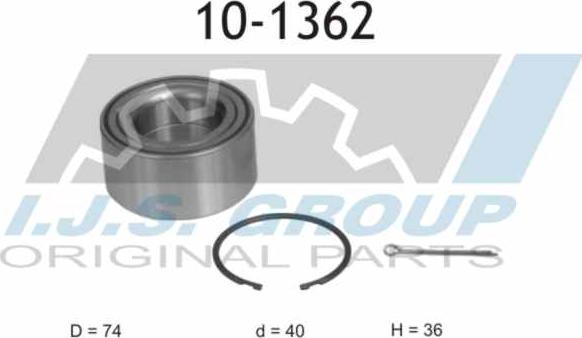 IJS GROUP 10-1362 - Wheel hub, bearing Kit autospares.lv