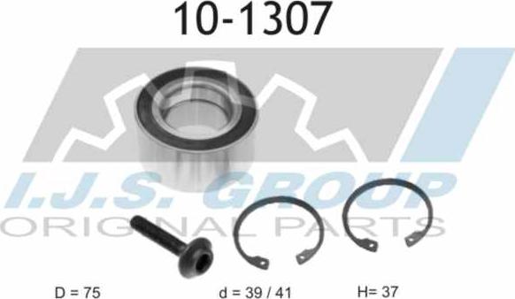 IJS GROUP 10-1307 - Wheel hub, bearing Kit autospares.lv