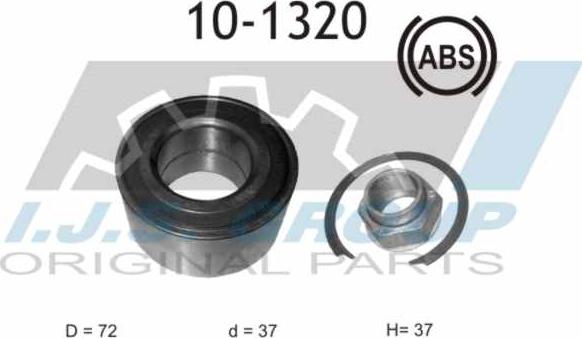 IJS GROUP 10-1320 - Wheel hub, bearing Kit autospares.lv