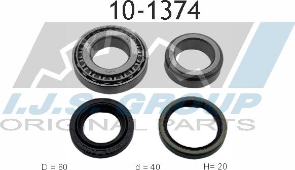 IJS GROUP 10-1374 - Wheel hub, bearing Kit autospares.lv