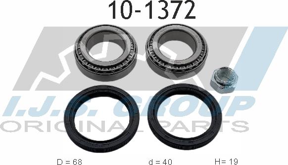 IJS GROUP 10-1372 - Wheel hub, bearing Kit autospares.lv