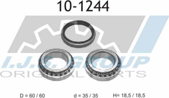 IJS GROUP 10-1244 - Wheel hub, bearing Kit autospares.lv