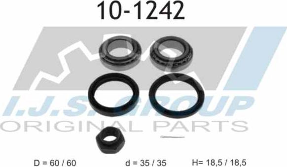 IJS GROUP 10-1242 - Wheel hub, bearing Kit autospares.lv