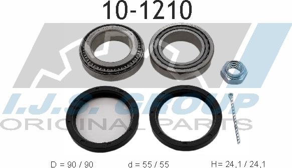 IJS GROUP 10-1210 - Wheel hub, bearing Kit autospares.lv