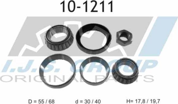 IJS GROUP 10-1211 - Wheel hub, bearing Kit autospares.lv