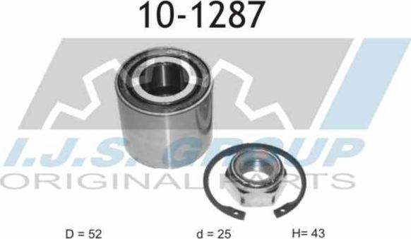 IJS GROUP 10-1287 - Wheel hub, bearing Kit autospares.lv