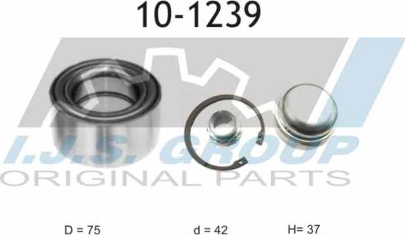 IJS GROUP 10-1239 - Wheel hub, bearing Kit autospares.lv