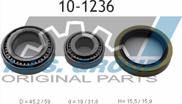 IJS GROUP 10-1236 - Wheel hub, bearing Kit autospares.lv