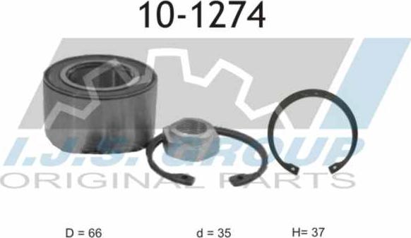 IJS GROUP 10-1274 - Wheel hub, bearing Kit autospares.lv