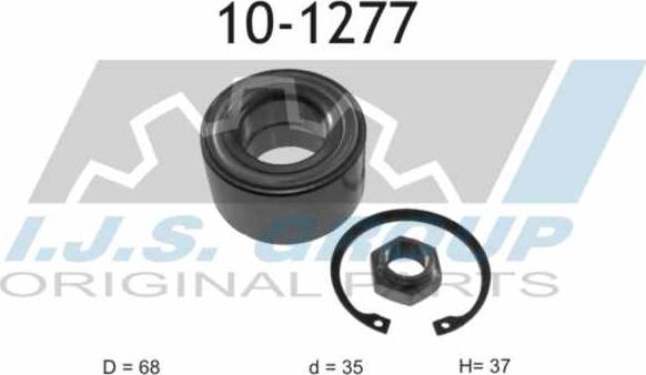 IJS GROUP 10-1277 - Wheel hub, bearing Kit autospares.lv