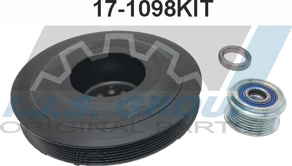 IJS GROUP 17-1098KIT - Belt Pulley, crankshaft autospares.lv