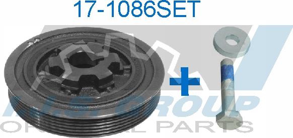 IJS GROUP 17-1086SET - Belt Pulley, crankshaft autospares.lv