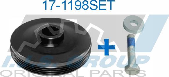 IJS GROUP 17-1198SET - Belt Pulley, crankshaft autospares.lv