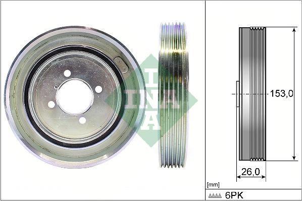 INA 544 0040 10 - Belt Pulley, crankshaft autospares.lv