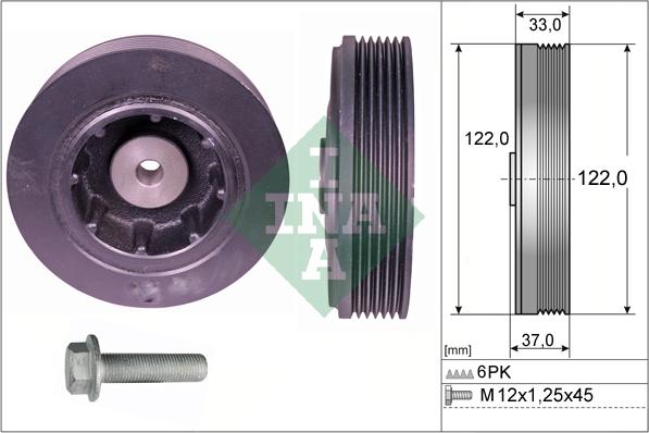 INA 544 0084 20 - Belt Pulley, crankshaft autospares.lv