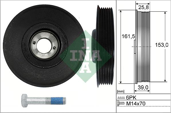 INA 544 0039 20 - Belt Pulley, crankshaft autospares.lv