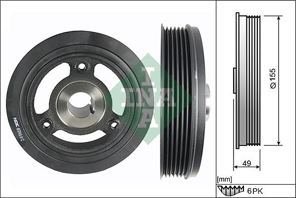 INA 544 0106 10 - Belt Pulley, crankshaft autospares.lv