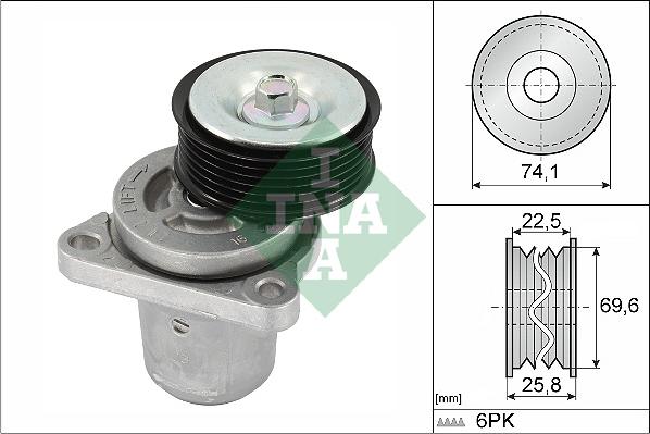 INA 534 0406 10 - Belt Tensioner, v-ribbed belt autospares.lv