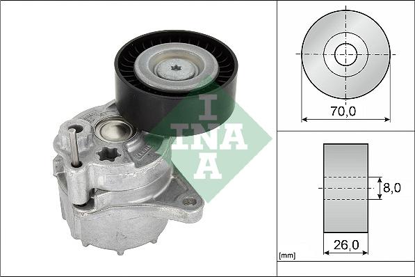 INA 534 0481 10 - Belt Tensioner, v-ribbed belt autospares.lv