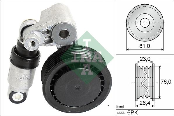 INA 534 0011 10 - Belt Tensioner, v-ribbed belt autospares.lv