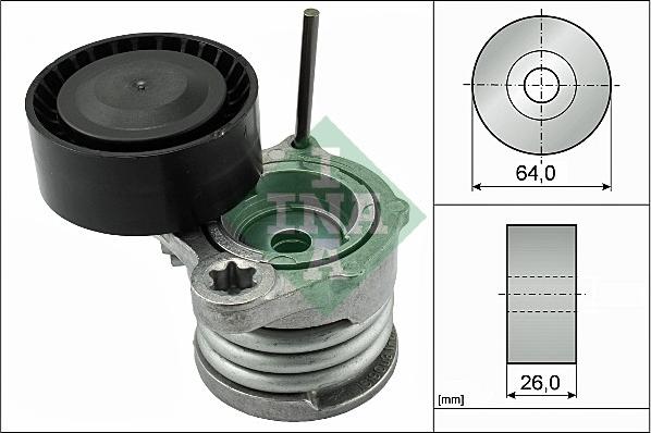 INA 534 0331 10 - Belt Tensioner, v-ribbed belt autospares.lv